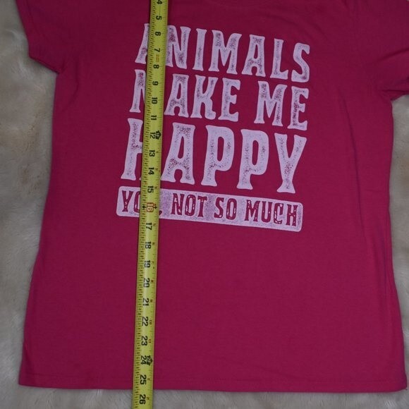 Animal Lover T-Shirt Animals Make Me Happy Size Small - Picture 8 of 9